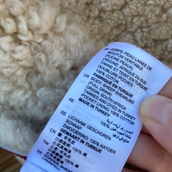 Sandro Leather / Sherpa Jacket - Picture 10 of 12